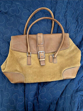 Large vintage Coach Soho Suede Bag Brown.